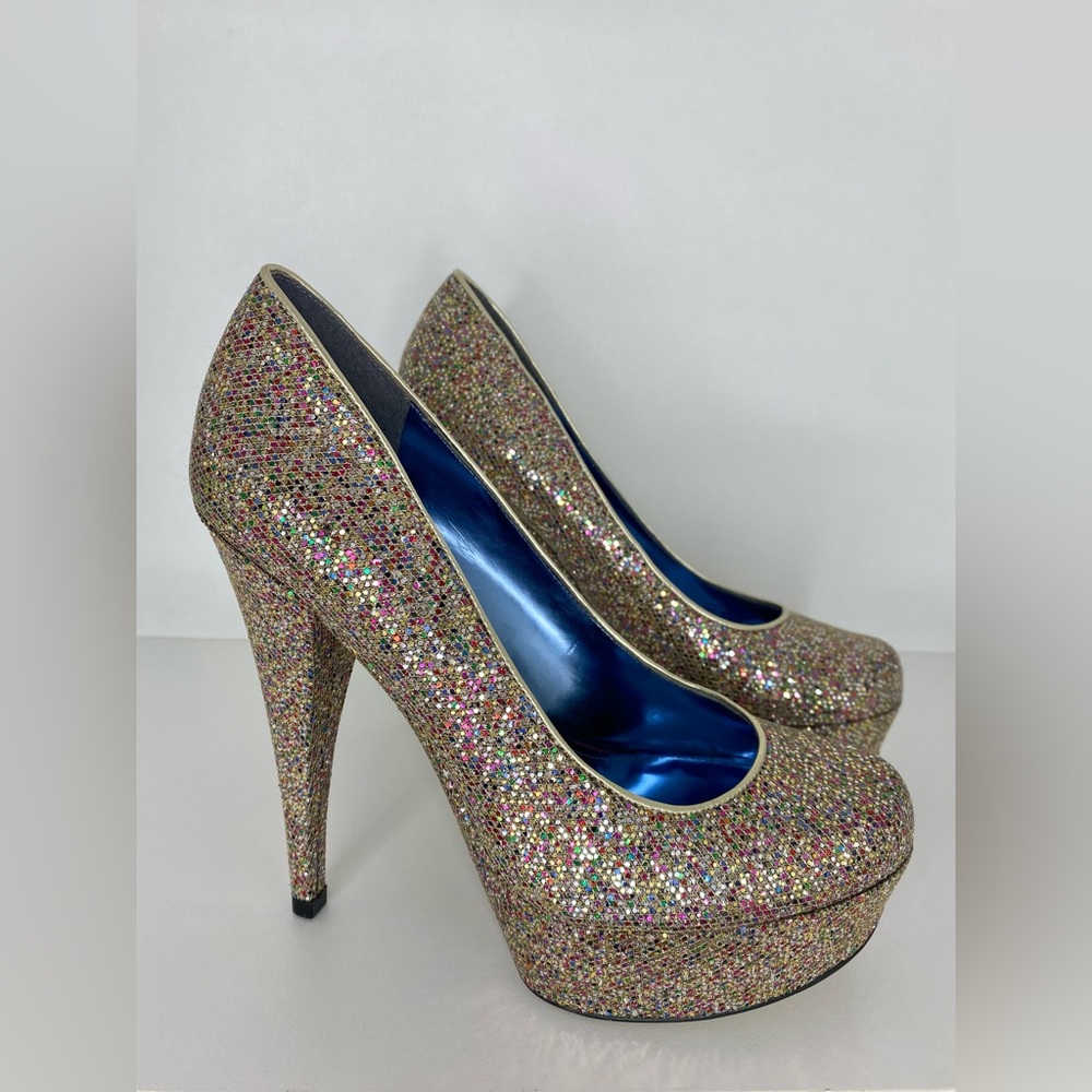 Enzo Angiolini Glitter Multicoloured High Heels Size 7